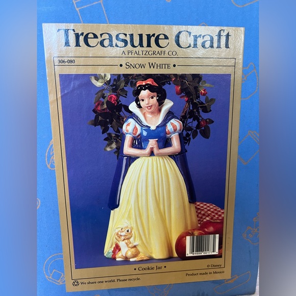 VINTAGE DISNEY SNOW WHITE TREASURE CRAFT 15" NEW COOKIE JAR NIB - Picture 2 of 13